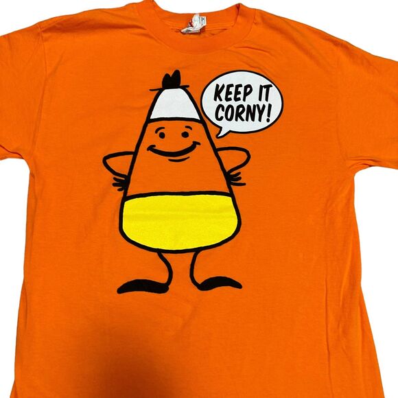 Keep it Corny Candy Corn HalloweenT-shirt Adult Unisex Medium - Picture 2 of 4